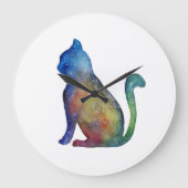 Cat Ronde (grote) wandklok (Voorkant)