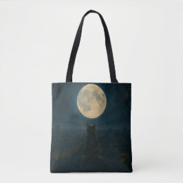 Cat rooftop tote bag