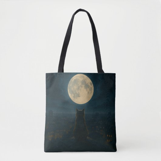 Cat rooftop tote bag (Voorkant)