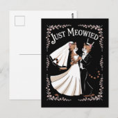 Cat Royal Wedding Funny Just Married Couples Dans Briefkaart (Voorkant / Achterkant)