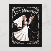 Cat Royal Wedding Funny Just Married Couples Dans Briefkaart (Voorkant)