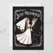 Cat Royal Wedding Funny Just Married Couples Dans Kaart (Voorkant)