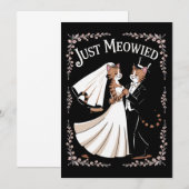 Cat Royal Wedding Funny Just Married Couples Dans Kaart (Voorkant / Achterkant)