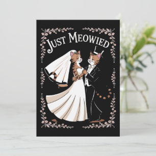 Cat Royal Wedding Funny Just Married Couples Dans Kaart