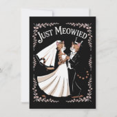 Cat Royal Wedding Funny Just Married Couples Dans Kaart (Voorkant)
