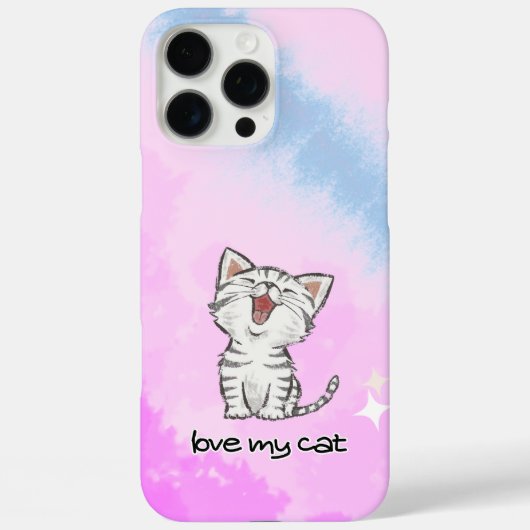 Cat roze iPhone / iPad hoesje (Achterkant)
