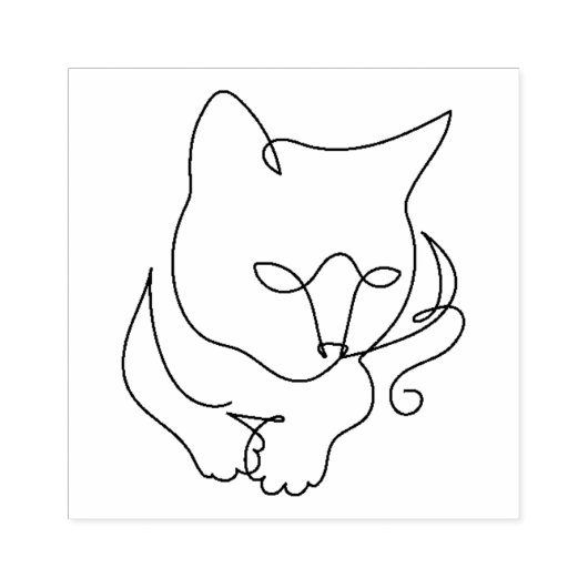 Cat rude mood tekening rubberstempel (Afrduk)