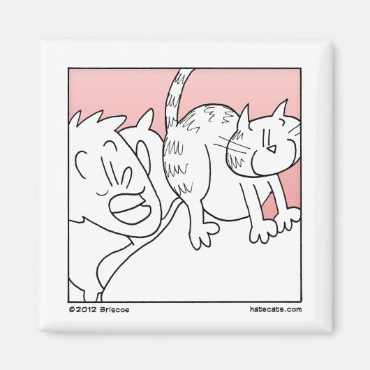 Cat Rude Ontwaken Magneet (Voorkant)