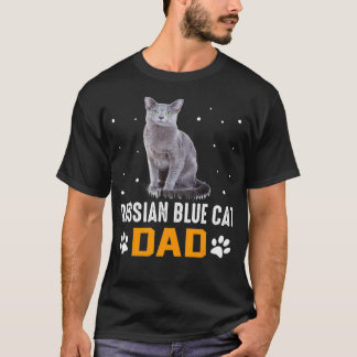 CAT RUSSISCHE BLUE CAT DAD RUSSISCHE BLAUW CAT T-SHIRT