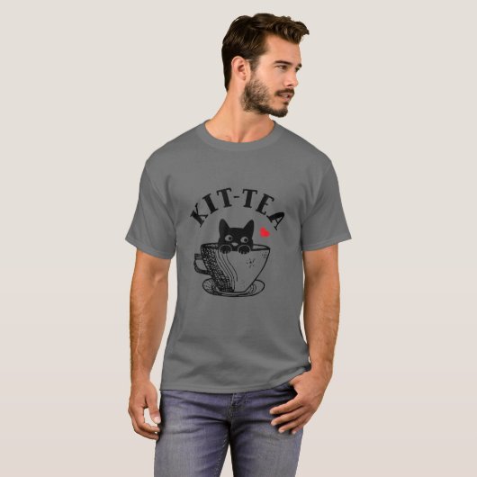 Cat S Kit-Tea Funny Cat Lover Gift T-shirt (Voorkant volledig)