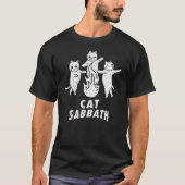 Cat Sabbath Schattige Funny Cat Pun Heavy Metal T-shirt (Voorkant)