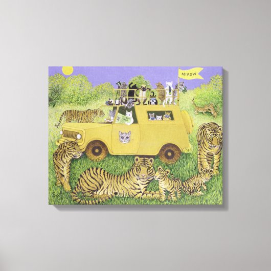 Cat Safari Canvas Afdruk (Voorkant)