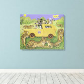 Cat Safari Canvas Afdruk (Insitu (Houten vloer))