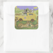 Cat Safari Vierkante Sticker (Tas)