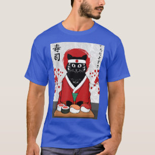 Cat Samurai Kat Japan T-shirt