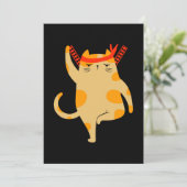 Cat Samurai Ninja Shinobi Kitten Kat Pet Gift Kaart (Staand voorkant)