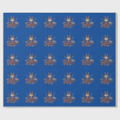 Cat Samurai Warrior Japans Cadeaupapier (Vlak)