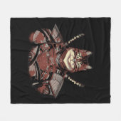 Cat Samurai Warrior Japans Fleece Deken (Voorkant (Horizontaal))