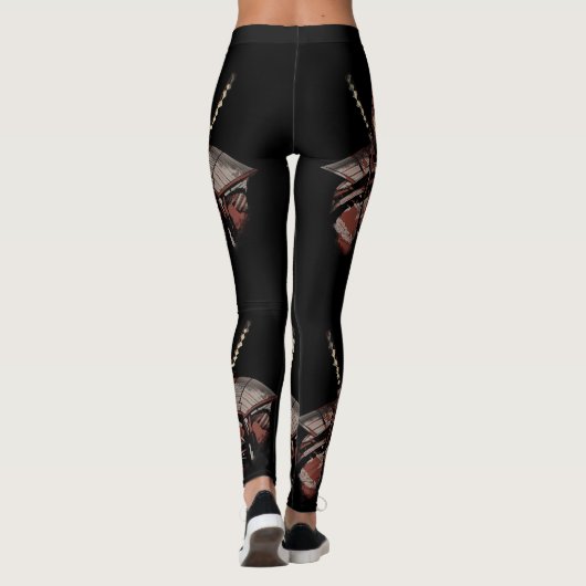 Cat Samurai Warrior Japans Leggings (Achterkant)