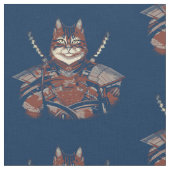 Cat Samurai Warrior Japans Stof (Close Up)