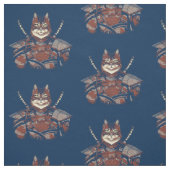 Cat Samurai Warrior Japans Stof (Swatch)