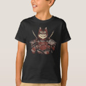 Cat Samurai Warrior Japans T-shirt (Voorkant)