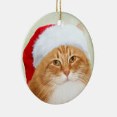 Cat Santa Claus Keramisch Ornament (Rechts)