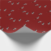 Cat Santa Claws Christmas Maureen Girard Blue Eye  Cadeaupapier (Hoek)