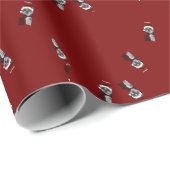 Cat Santa Claws Christmas Maureen Girard Blue Eye  Cadeaupapier (Rol Hoek)