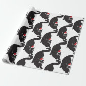 Cat Santa Hat Cadeaupapier (Uitgerold)