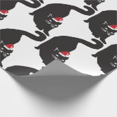 Cat Santa Hat Cadeaupapier (Hoek)
