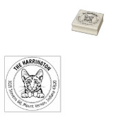 Cat Savannah Familie Retouradres Rubberstempel (Gestempeld)