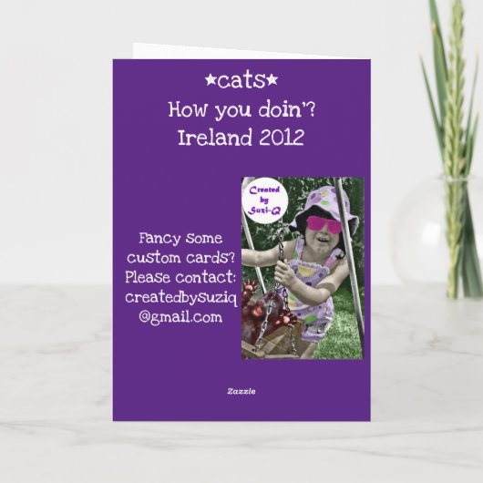 Cat Sayin' Hi Kaart (Achterkant)