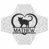 Cat Sayings and Silhouette Heart Split Monogram Voetbal (Enkel)