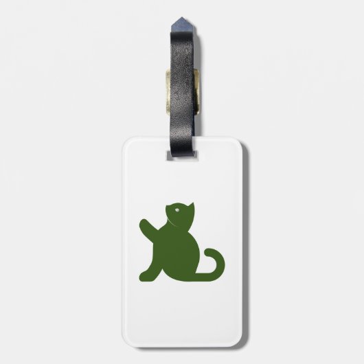 Cat Says Hallo Bagagelabel (Achterkant verticaal)