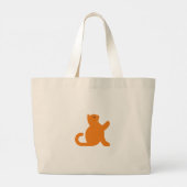 Cat Says Hallo Grote Tote Bag (Achterkant)