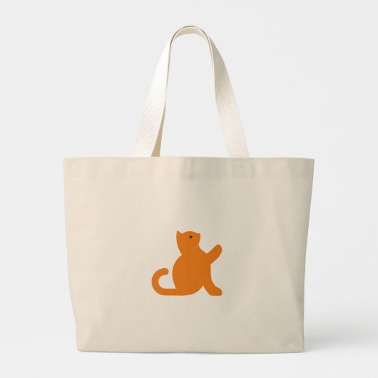 Cat Says Hallo Grote Tote Bag (Achterkant)