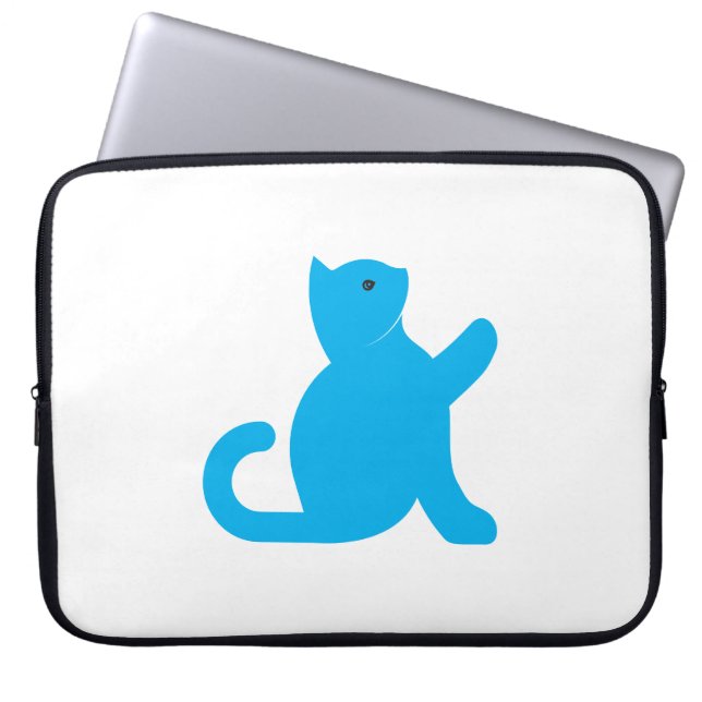 Cat Says Hallo Laptop Sleeve (Voorkant)