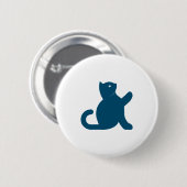 Cat Says Hallo Ronde Button 5,7 Cm (Voorkant /achterkant)