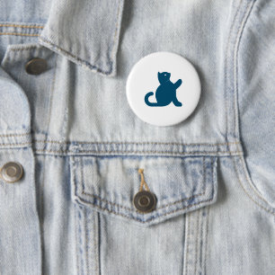 Cat Says Hallo Ronde Button 5,7 Cm