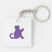Cat Says Hallo Sleutelhanger (Achterkant)