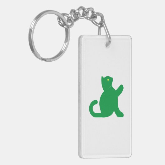 Cat Says Hallo Sleutelhanger (Voorkant Links)