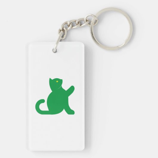 Cat Says Hallo Sleutelhanger (achterkant)