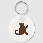 Cat Says Hallo Sleutelhanger (Achterkant)