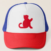 Cat Says Hallo Trucker Pet (Voorkant)