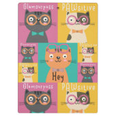 Cat Says Hey Funny Memes Klembord (Achterkant)