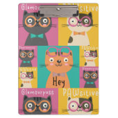 Cat Says Hey Funny Memes Klembord (Voorkant)