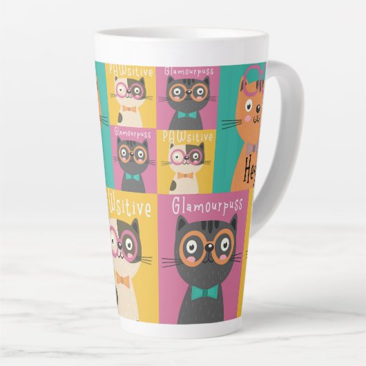 Cat Says Hey Funny Memes    Latte Mok (Rechterhoek)