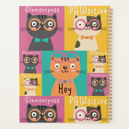 Cat Says Hey Funny Memes        Planner (Achterkant)