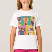 Cat Says Hey Funny Memes T-shirt (Voorkant)